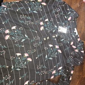 Maurices Black Floral Blouse